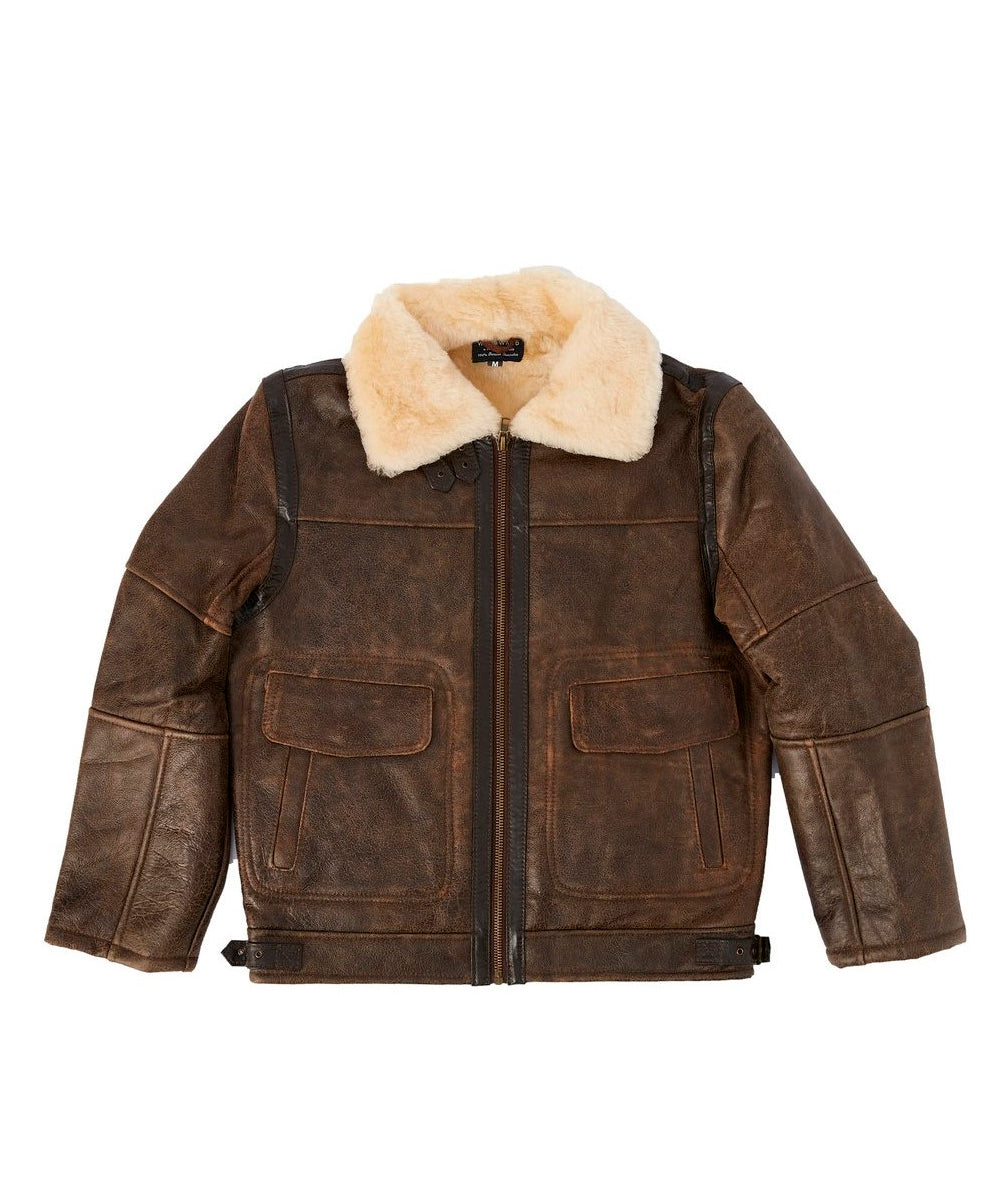 Men's Nappa Bomber Sheepskin Jacket | Red Kado