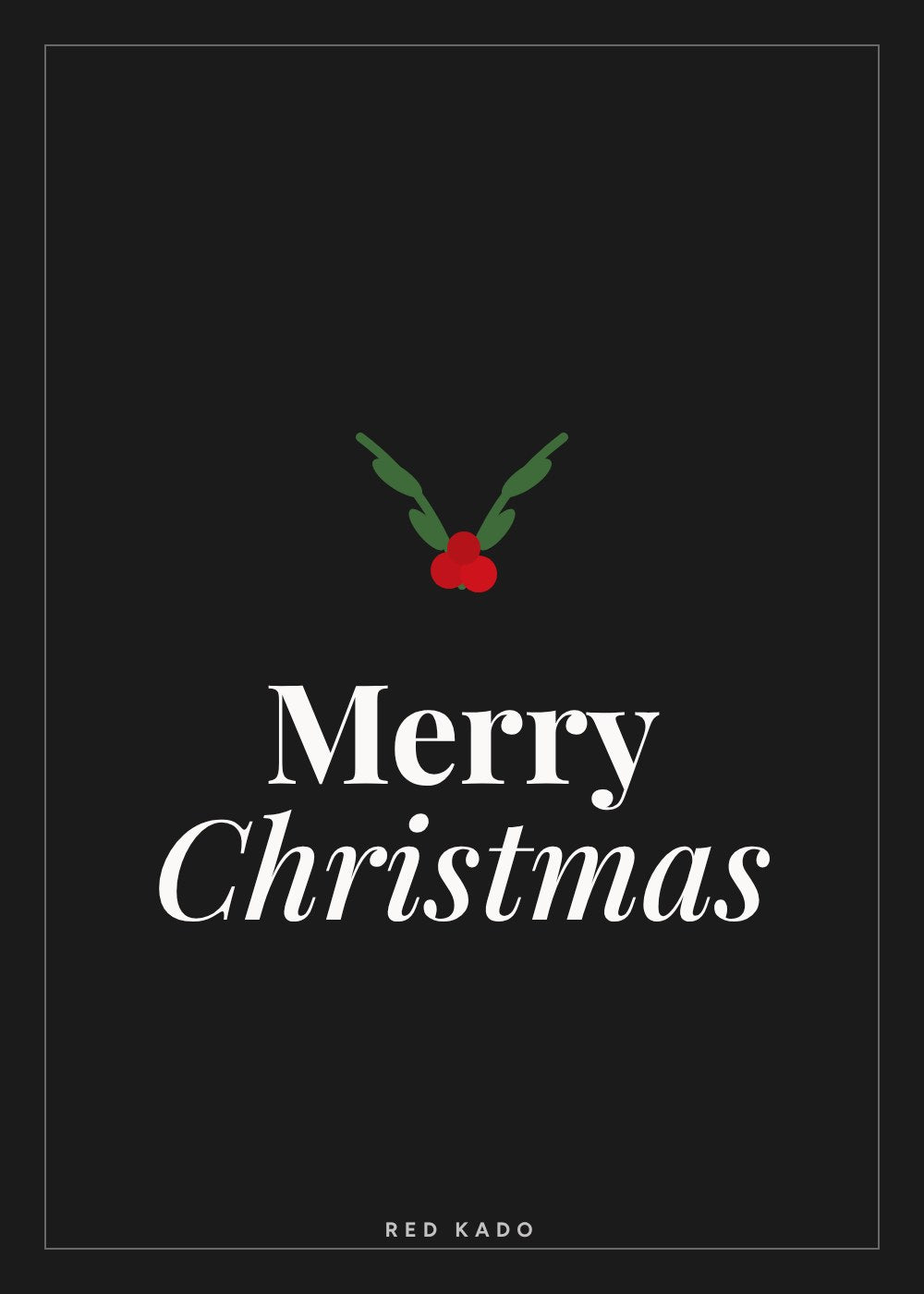 Merry Christmas greeting card