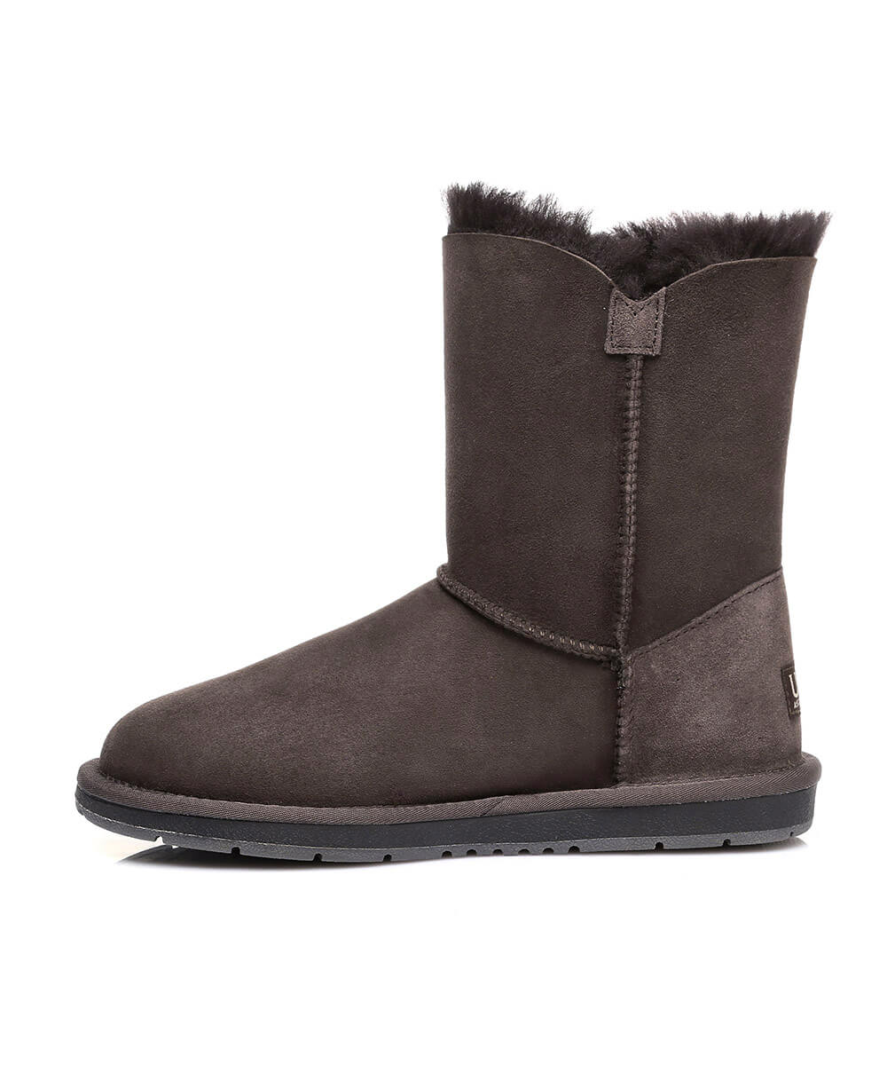 Men's Luxe Classic Mid Button UGG | Red Kado