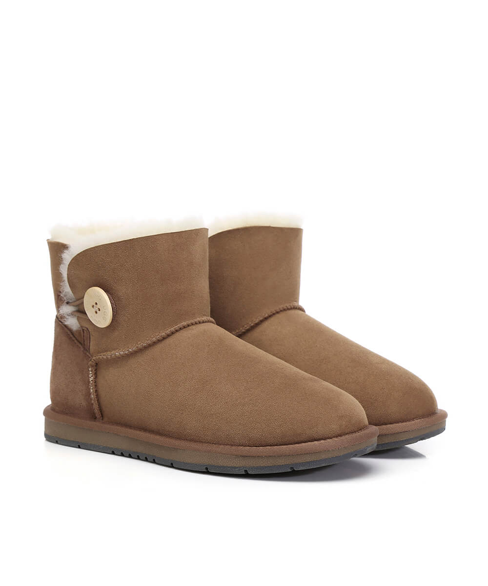 Women's Luxe Classic Mini UGG Button | Red Kado