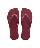Havaianas Women's Slim Square Metalic Logo Thongs