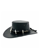 Jacaru Croc Hunter Leather Hat | Red Kado