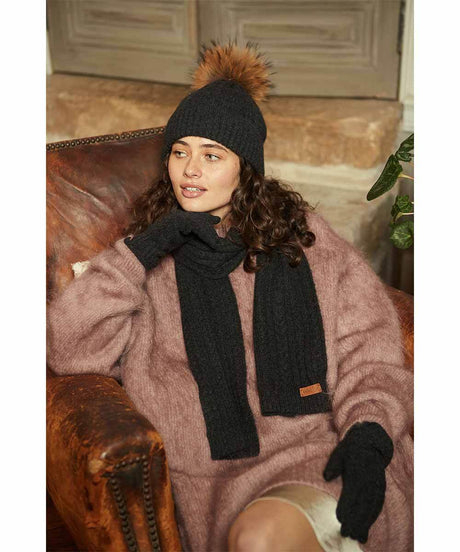 Cashmere UGG Cable Scarf | Red Kado