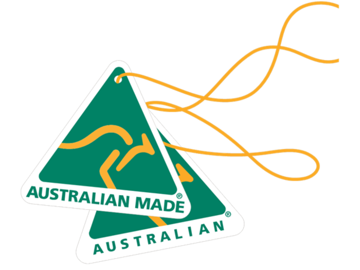 Australian Made product tag graphic