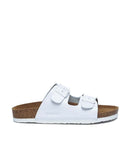 Men's Hampton Sandal in White - leather slide sandal