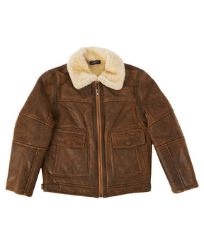 Men's Nappa Bomber Sheepskin Jacket | Red Kado