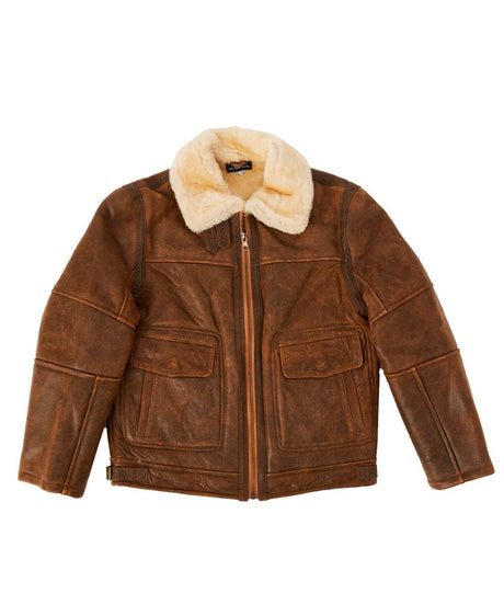 Men's Nappa Bomber Sheepskin Jacket | Red Kado