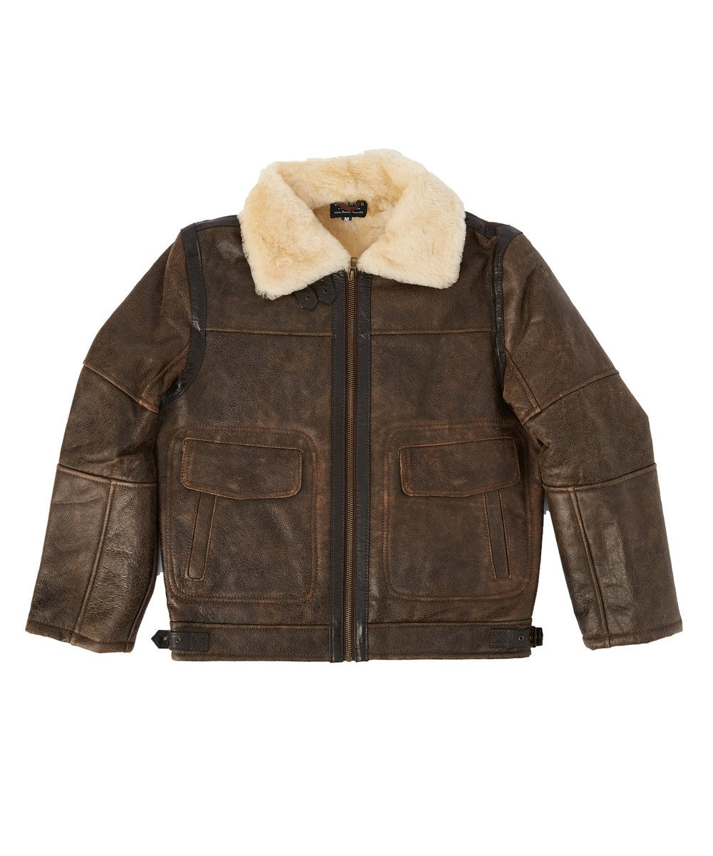 Men's Nappa Bomber Sheepskin Jacket | Red Kado