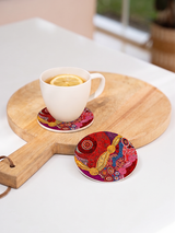 Aboriginal Waterhole Dreaming Ceramic Coaster