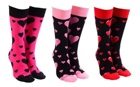Sock Society Love Hearts socks in three colourways