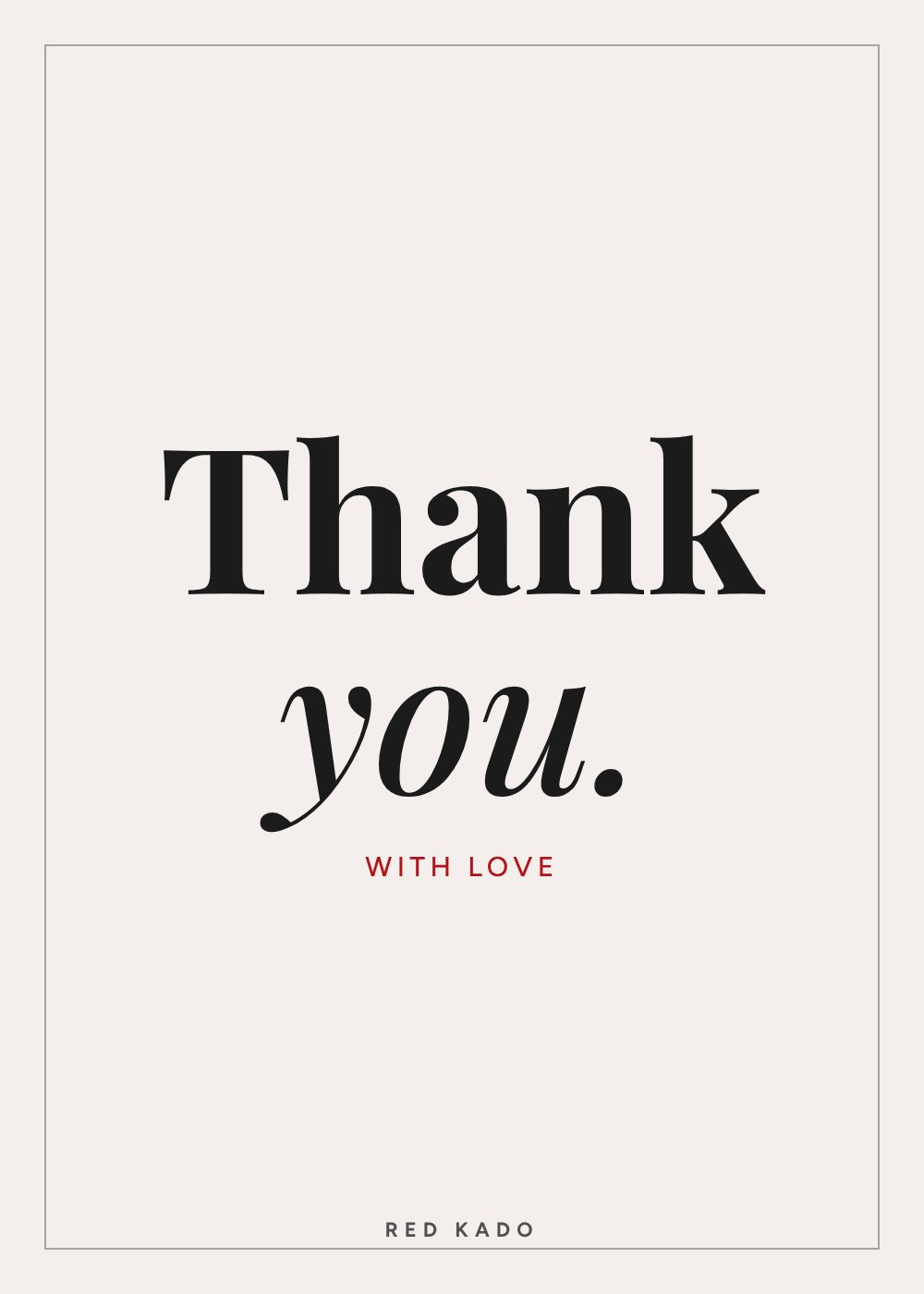 Thank You greeting card