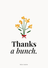 Thanks a bunch card with wattle