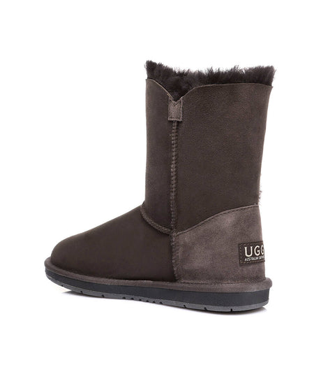 Men's Luxe Classic Mid Button UGG | Red Kado