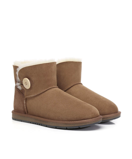 Women's Luxe Classic Mini UGG Button | Red Kado